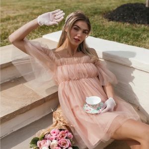 Elegant Sheer Pink Dress